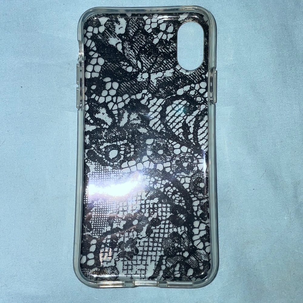 kendall + kylie iphone X case black lace.